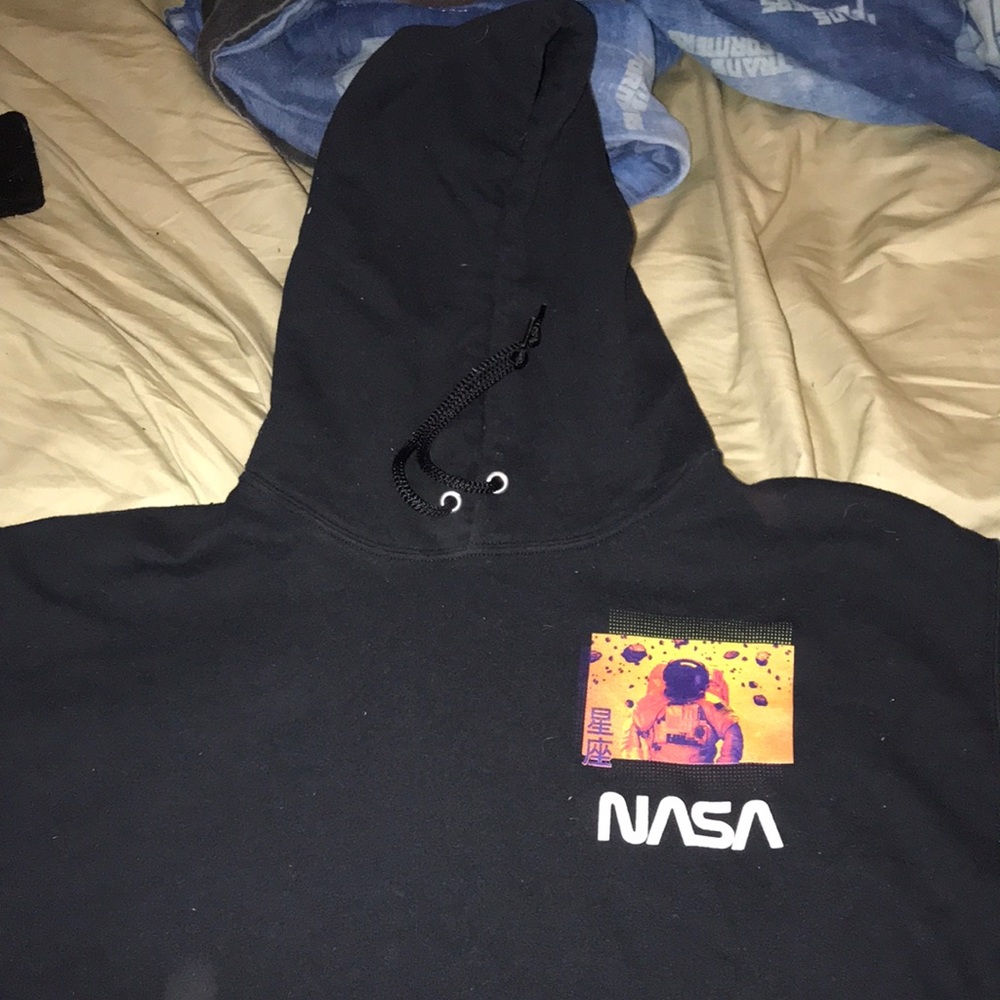 Mens black NASA hoodie